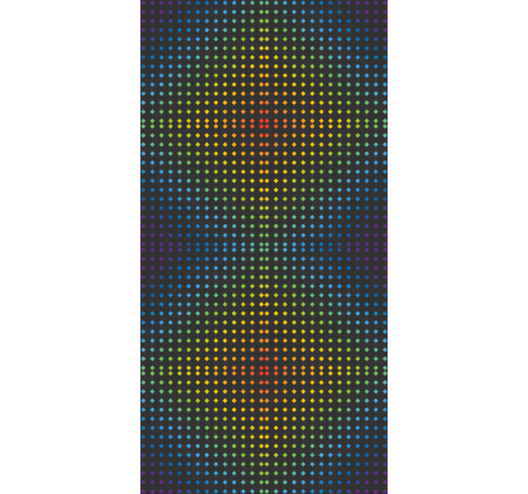 Ornamental wallpaper in colorful rainbow mosaic - TenStickers