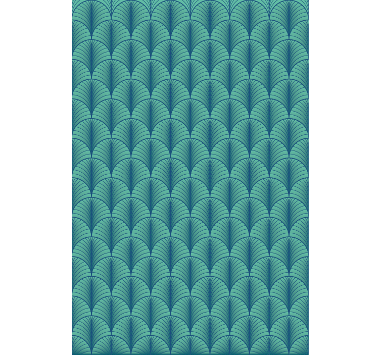 Living room wallpaper in light green and blue - TenStickers