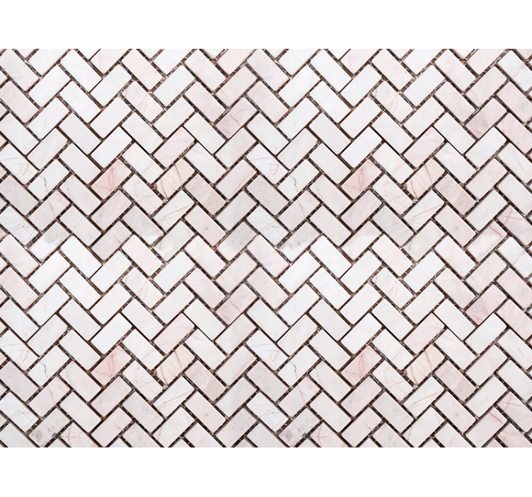 Ornamental wallpaper herringbone marble design - TenStickers