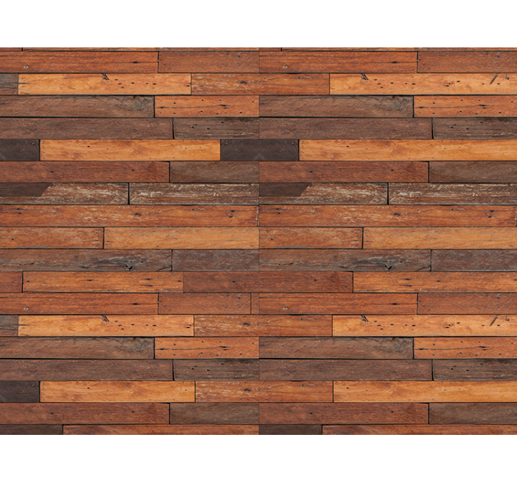 Bedroom wallpaper rustic plank texture design - TenStickers