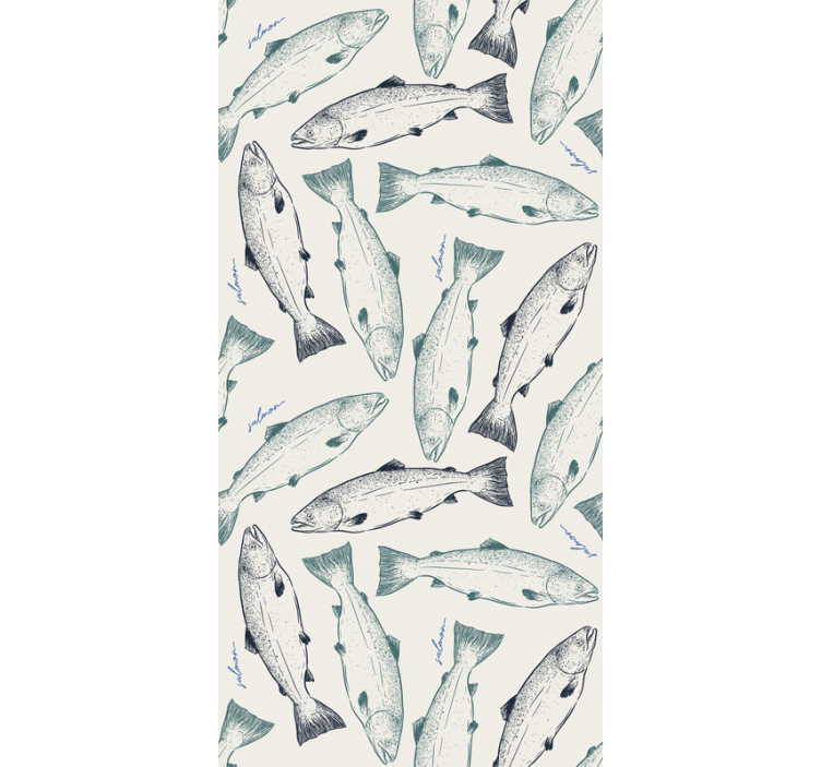 Salmon fish animal wallpaper - TenStickers