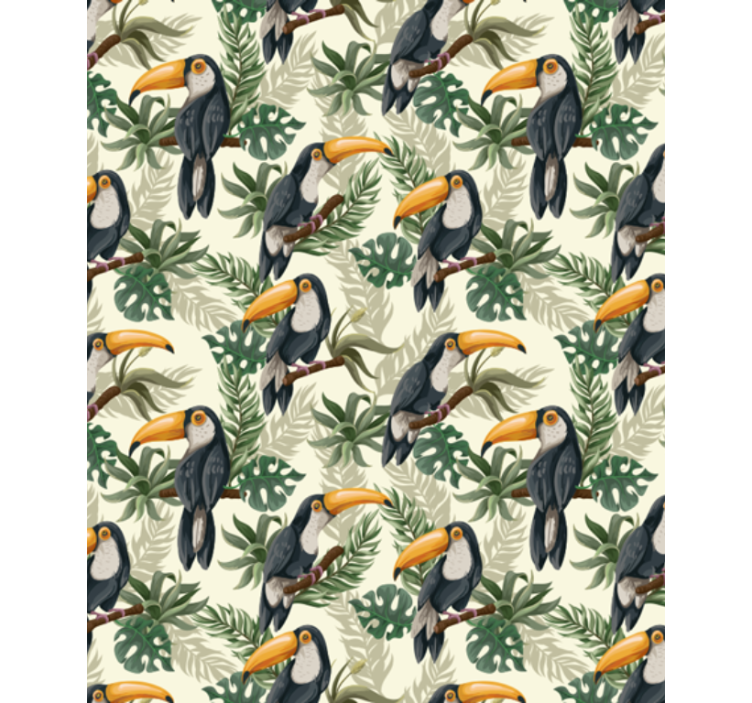 Animal wallpaper jungle toucans design - TenStickers