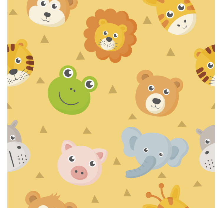 Animal wallpaper colorful animal play space - TenStickers