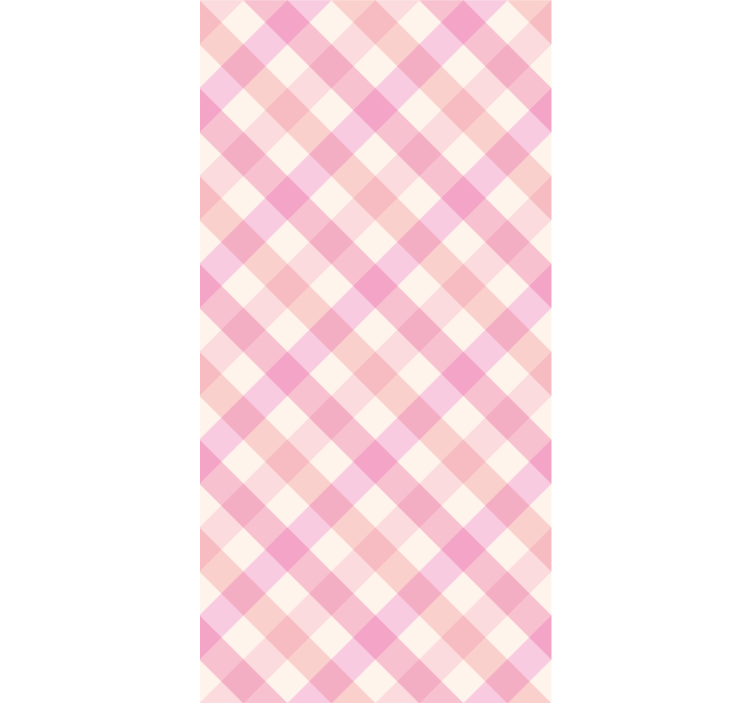 Texture pattern wallpaper pink checked design - TenStickers