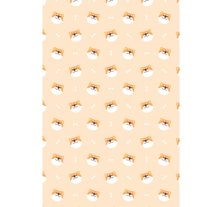 Animal wallpaper cute dog face cartoon - TenStickers