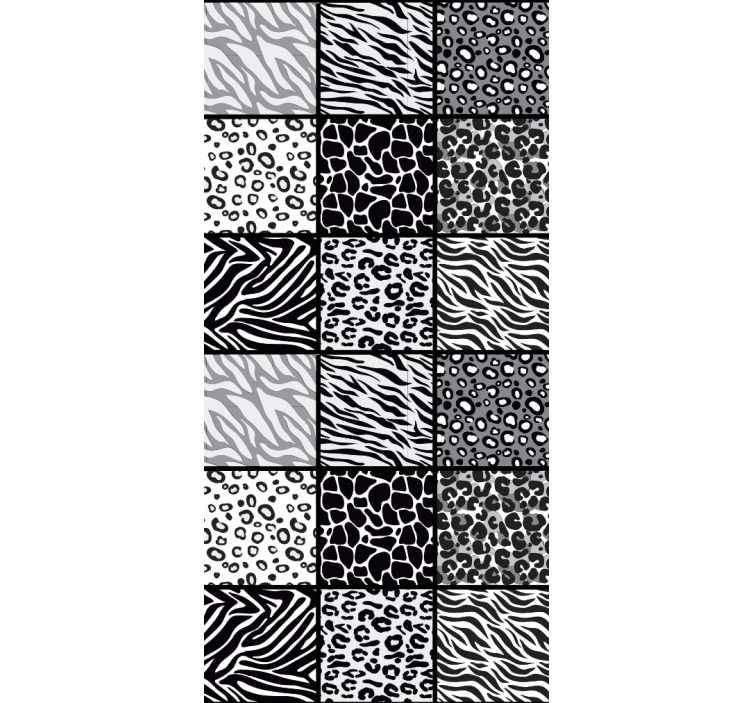 Animal wallpaper featuring various animal prints - TenStickers