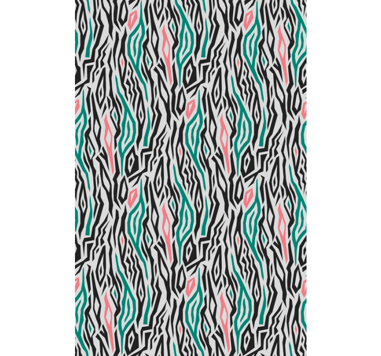 Animal wallpaper featuring blue and pink zebra - TenStickers