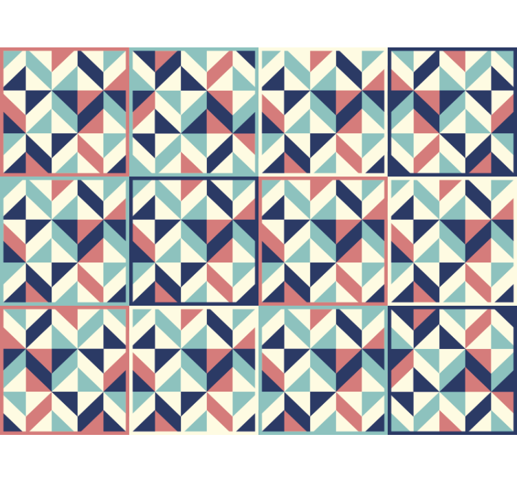 Office wallpaper with geometric pattern design - TenStickers