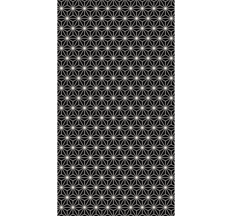 Office wallpaper black and white geometric diamonds - TenStickers