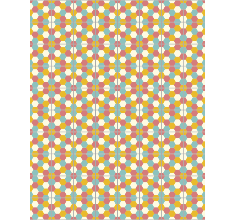 Office wallpaper with geometric pattern design - TenStickers