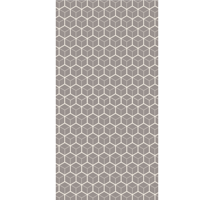 Office wallpaper gray and white hexagon design - TenStickers