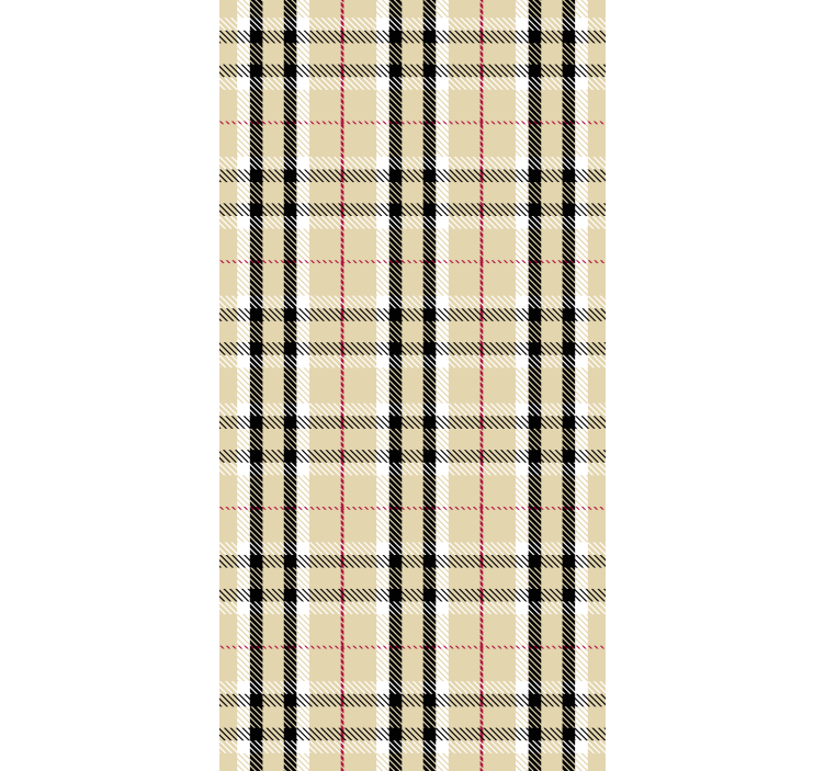Hallway wallpaper plaid checkered design - TenStickers