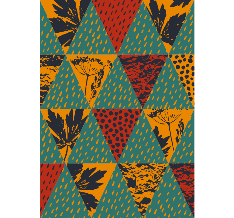 Hallway wallpaper rain geometric design - TenStickers