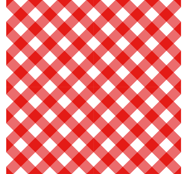 Hallway wallpaper red and white patterned squares - TenStickers