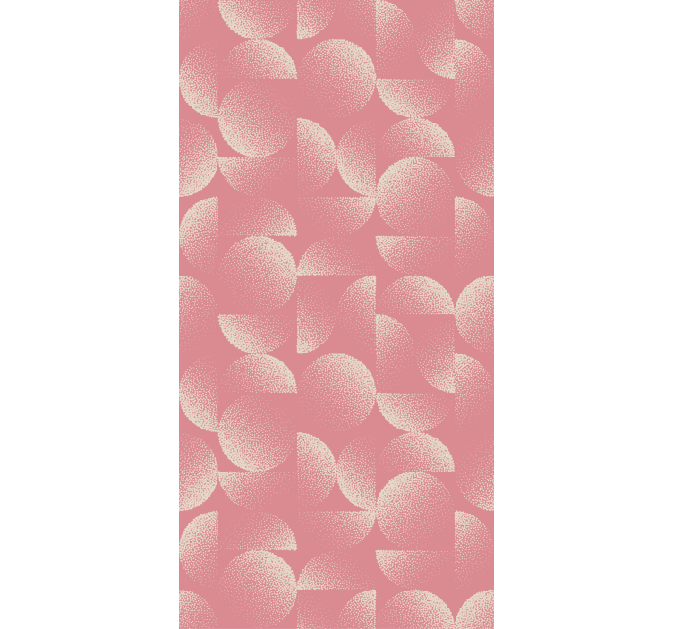 Dining room wallpaper in pastel semicircles - TenStickers