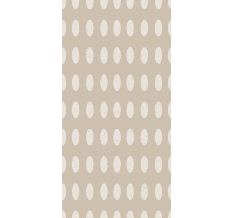 Dining room wallpaper geometric white circle design - TenStickers