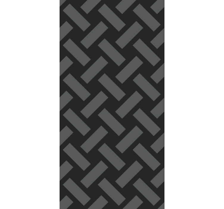 Dining room wallpaper geometric black square pattern - TenStickers