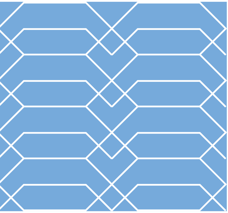 Geometric wallpaper in geometric blue lines - TenStickers