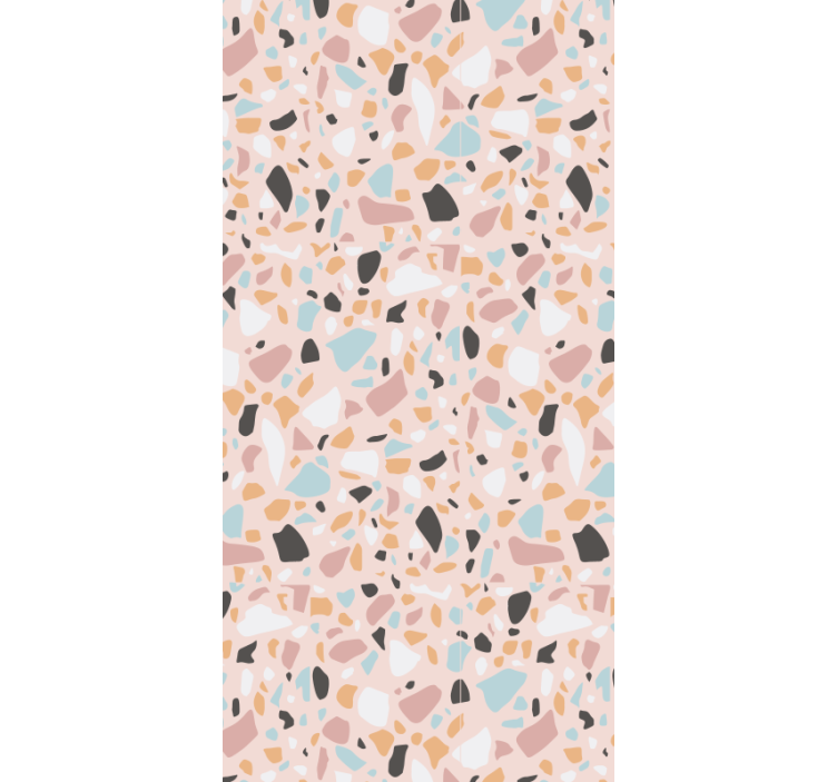 Textured wallpaper in pink and blue watercolor terrazzo - TenStickers