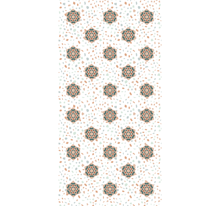 Textured wallpaper terrazzo with flowers design - TenStickers