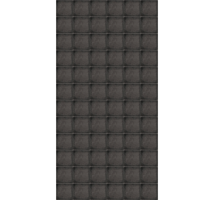 Tile wallpaper black square stone bricks - TenStickers