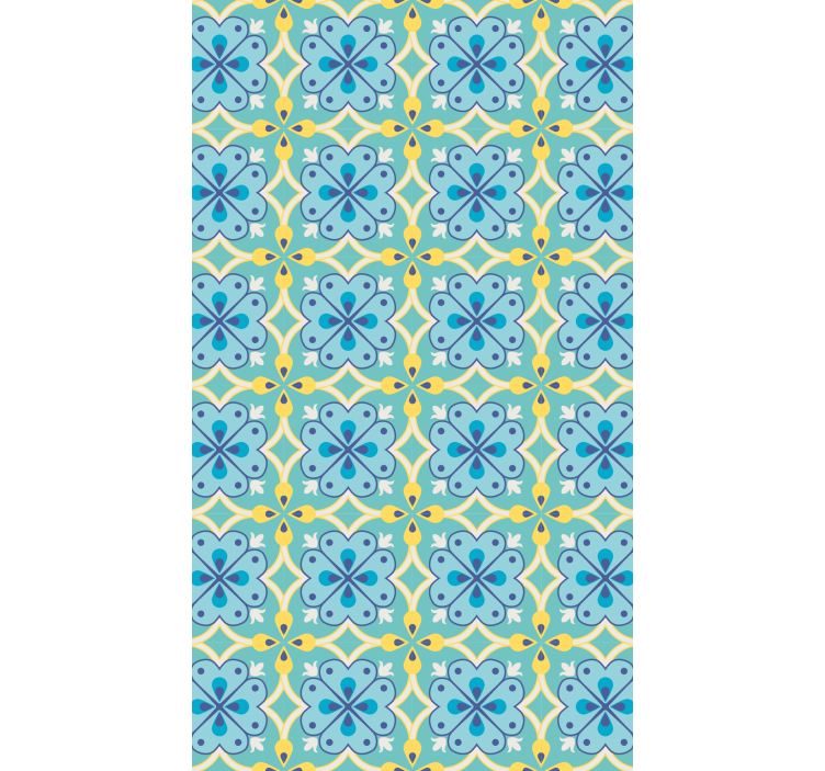 Blooming elements tile wallpaper - TenStickers