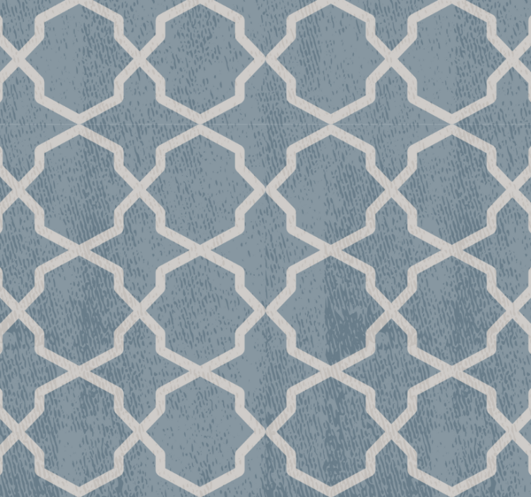 Tile wallpaper geometric blue pattern - TenStickers