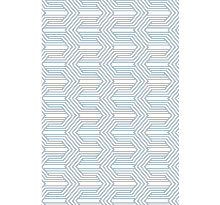 Scandinavian wallpaper blue background with white lines - TenStickers