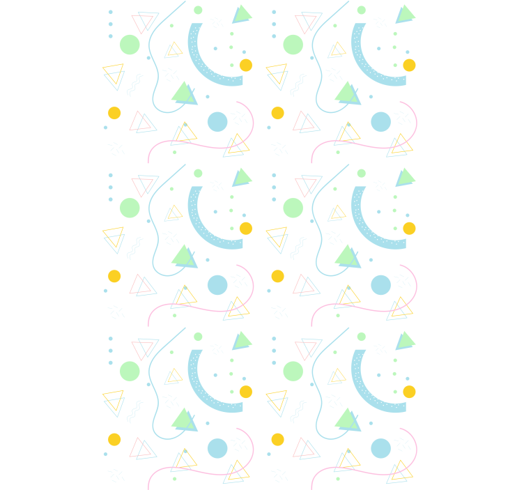 Scandinavian wallpaper in green and blue triangles - TenStickers