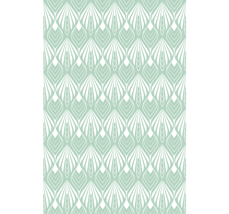 Scandinavian wallpaper pastel green leaves design - TenStickers