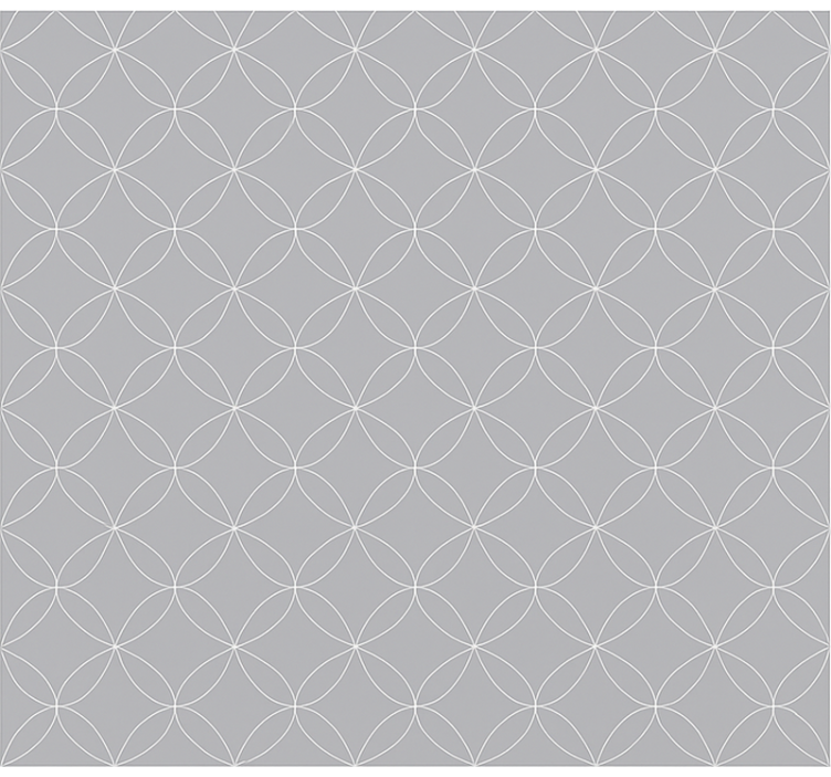 Scandinavian wallpaper grey geometric abstract florals - TenStickers
