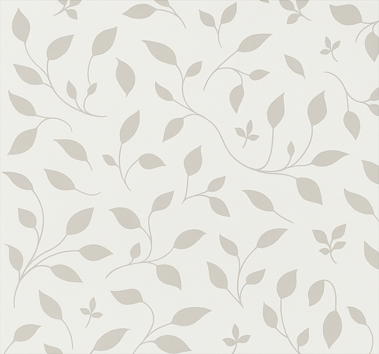 Scandinavian wallpaper calming leaf floral design - TenStickers