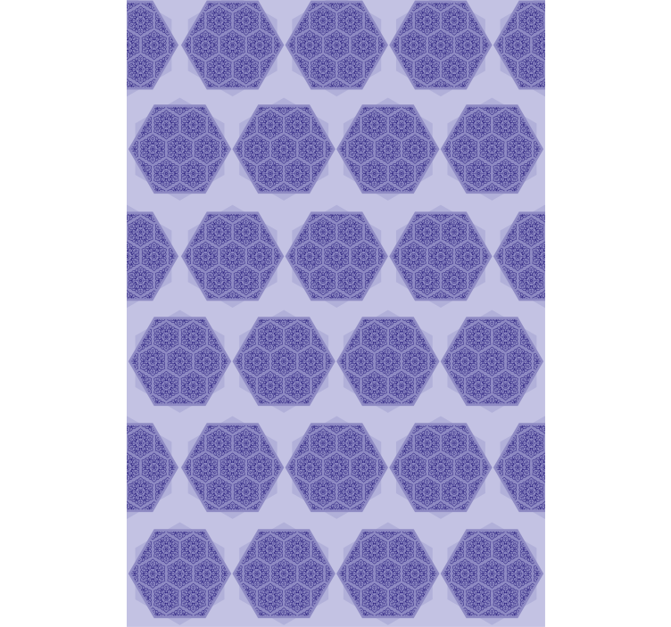 Texture pattern wallpaper intricate purple hexagons - TenStickers