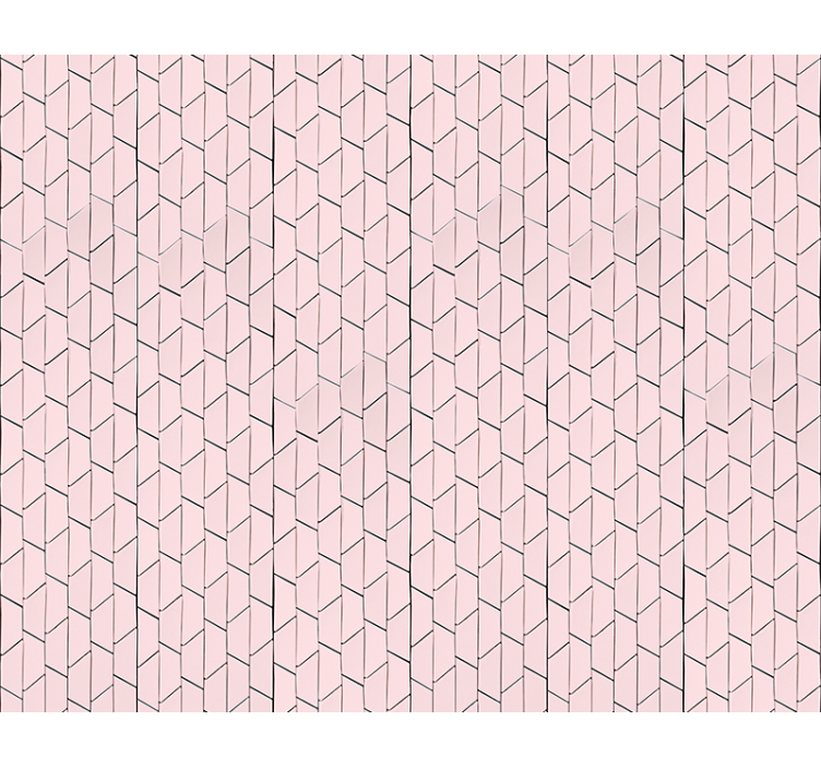 Texture pattern wallpaper in pink geometric design - TenStickers