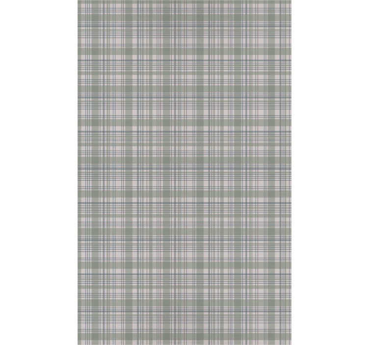 Classic wallpaper in green tartan pattern - TenStickers