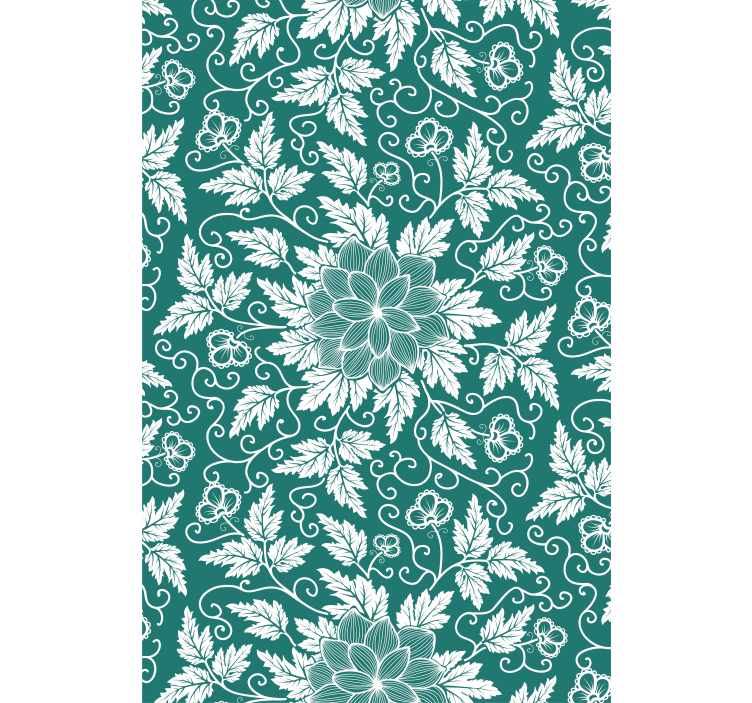 Living room wallpaper vintage floral design - TenStickers