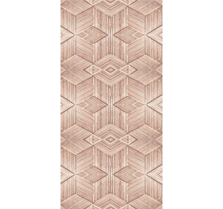 Living room wallpaper with light wood texture effect - TenStickers