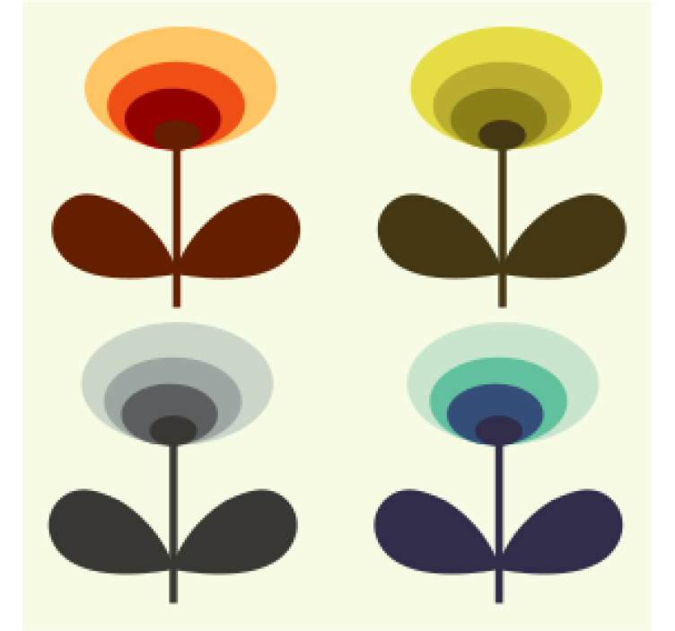 Vintage wallpaper 70s retro design - TenStickers