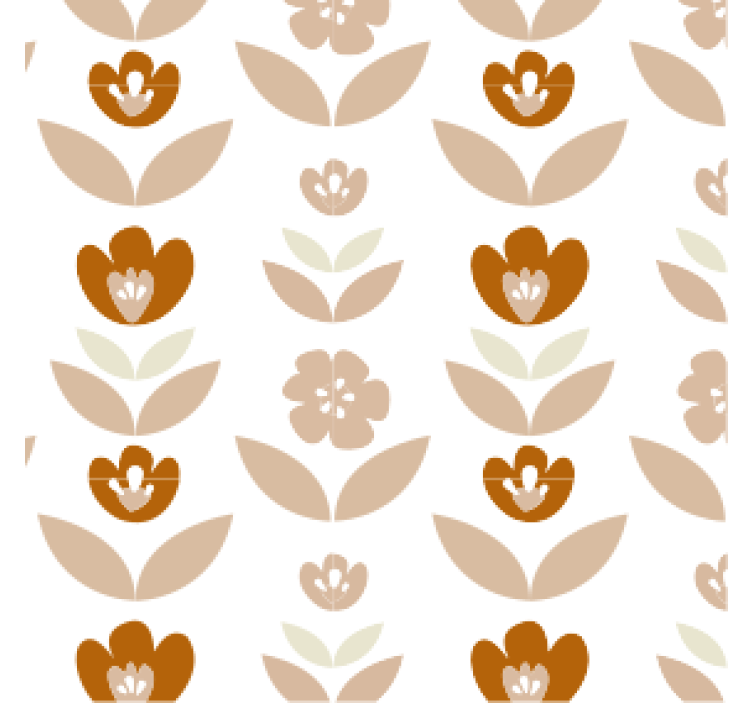 Vintage wallpaper 70s floral design - TenStickers