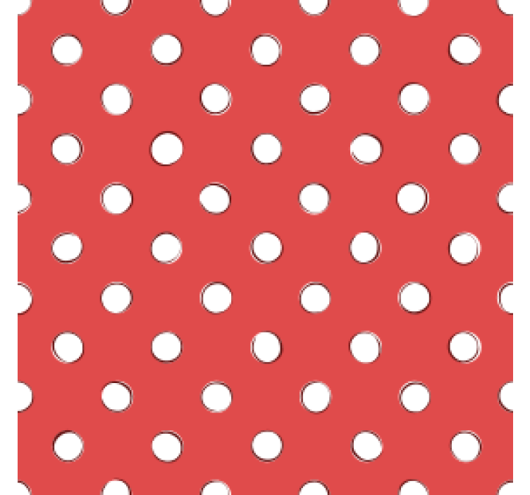 Vintage wallpaper white retro polka dots red background - TenStickers