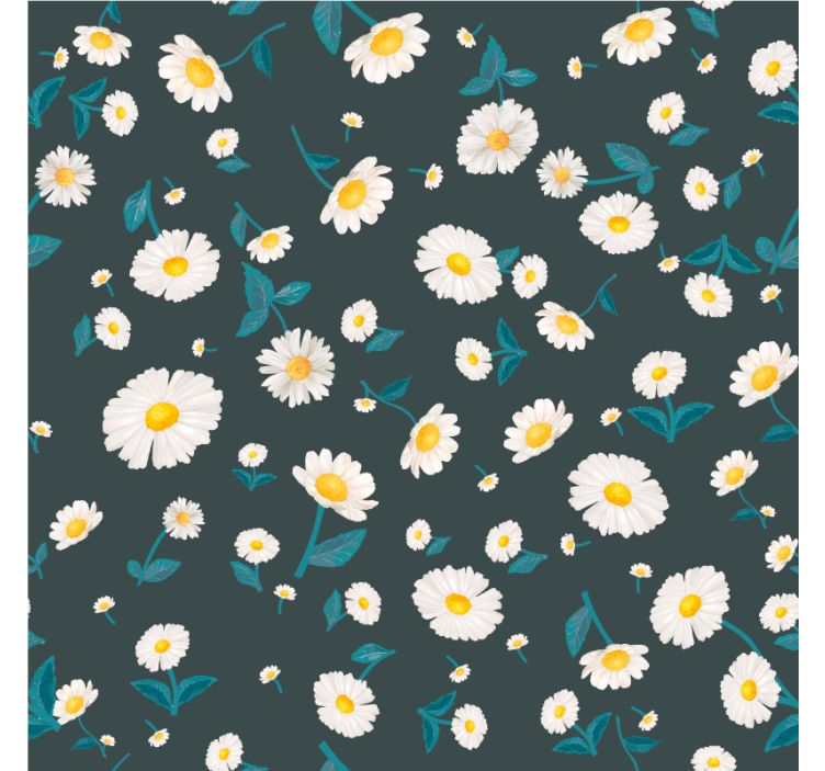 Flower wallpaper daisy flower design - TenStickers