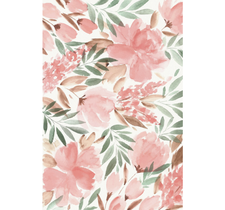 Flower wallpaper with blooming florals - TenStickers