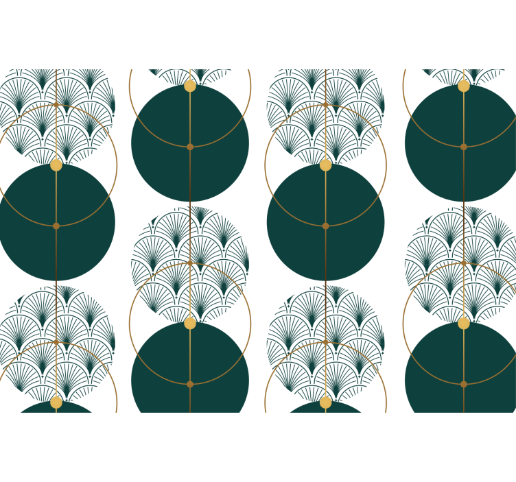 Geometric wallpaper glamour style geometric art - TenStickers