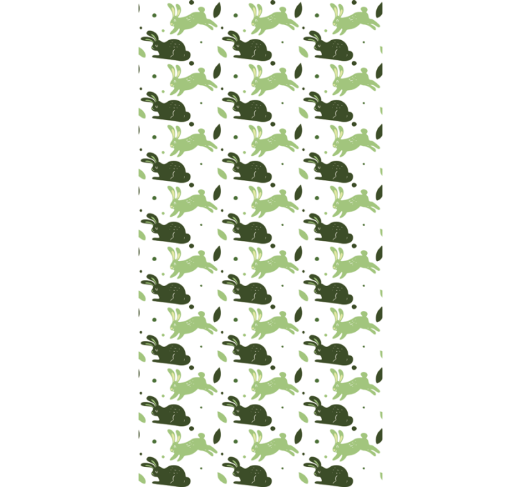 Dinosaurs wallpaper with green rabbits design - TenStickers