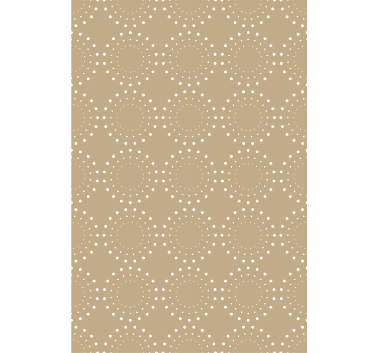 Office wallpaper light beige with white circles - TenStickers