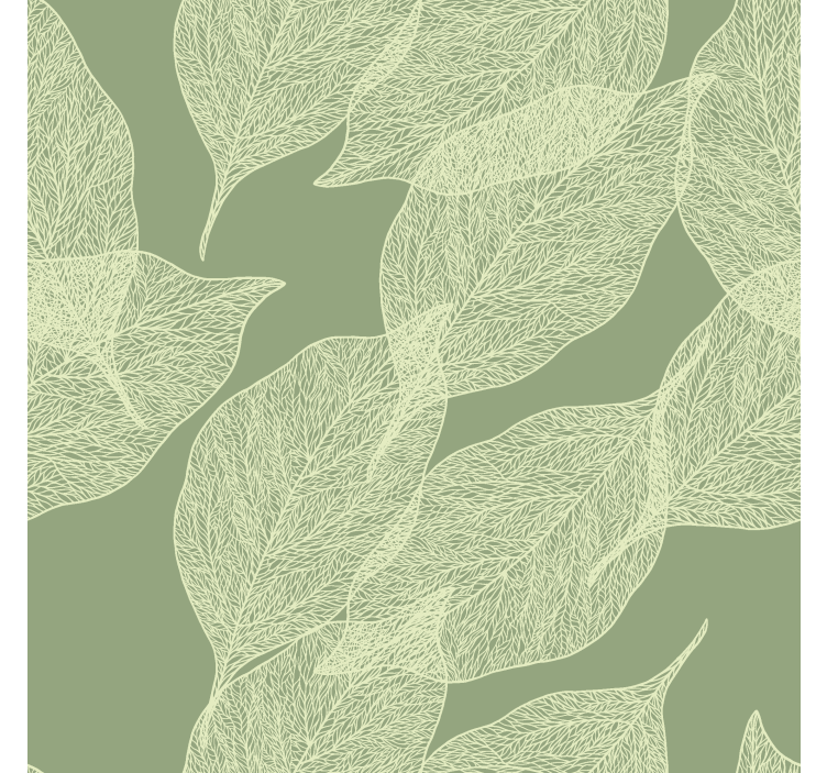 Kitchen wallpaper large leaf design - TenStickers