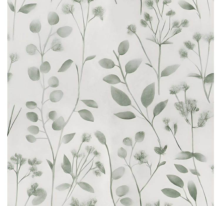 Kitchen wallpaper aquarella elegant leaves - TenStickers