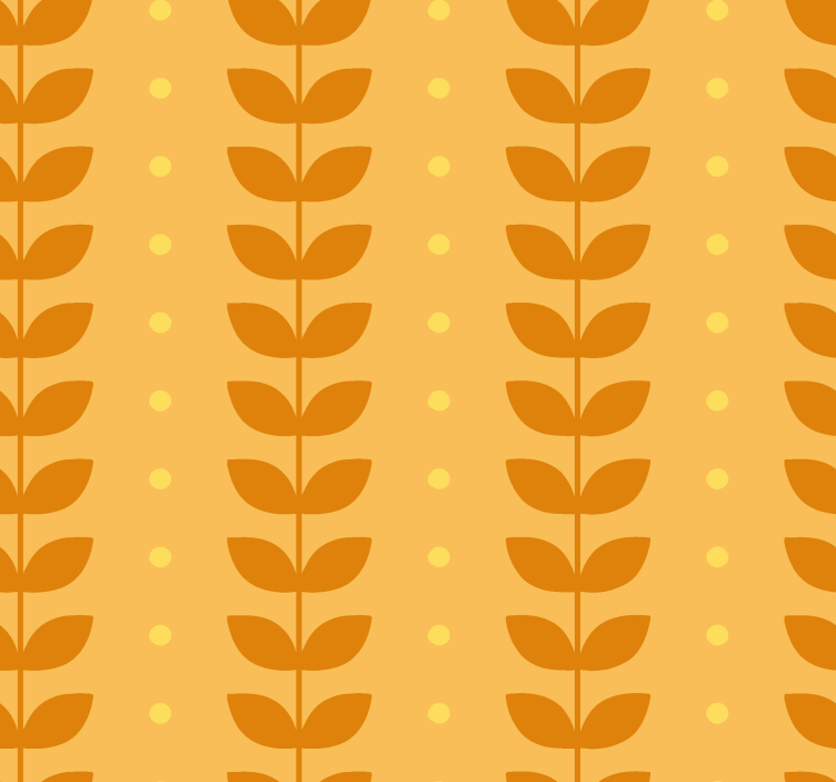 Kitchen wallpaper with leaf pattern - TenStickers