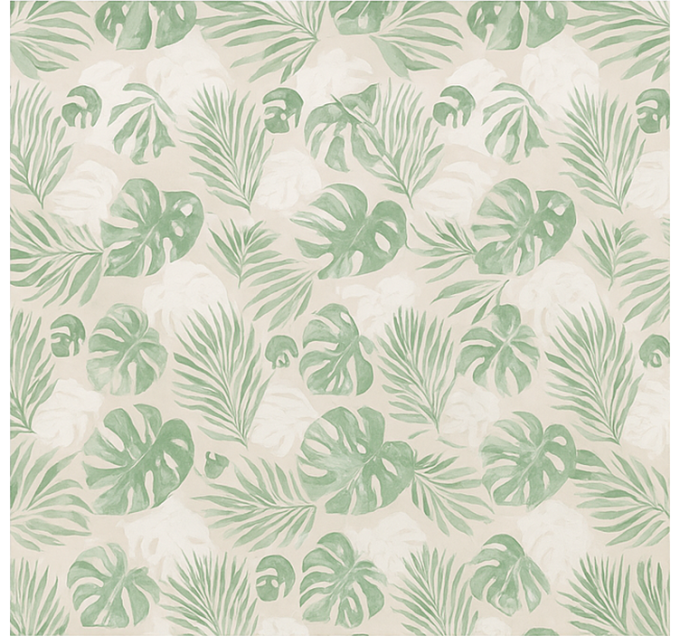Kitchen wallpaper tropical botanical leaves - TenStickers