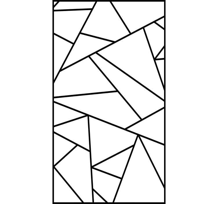 Modern wallpaper black geometric lines minimalist design - TenStickers